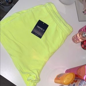 Bright Neon Yellow Shorts
